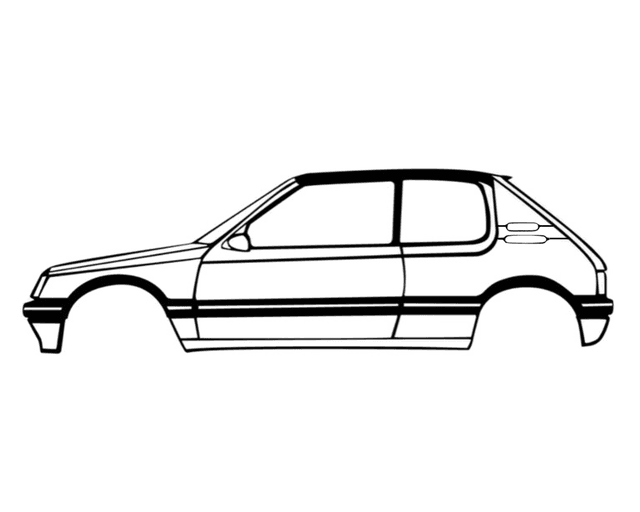 205 gti de côté 